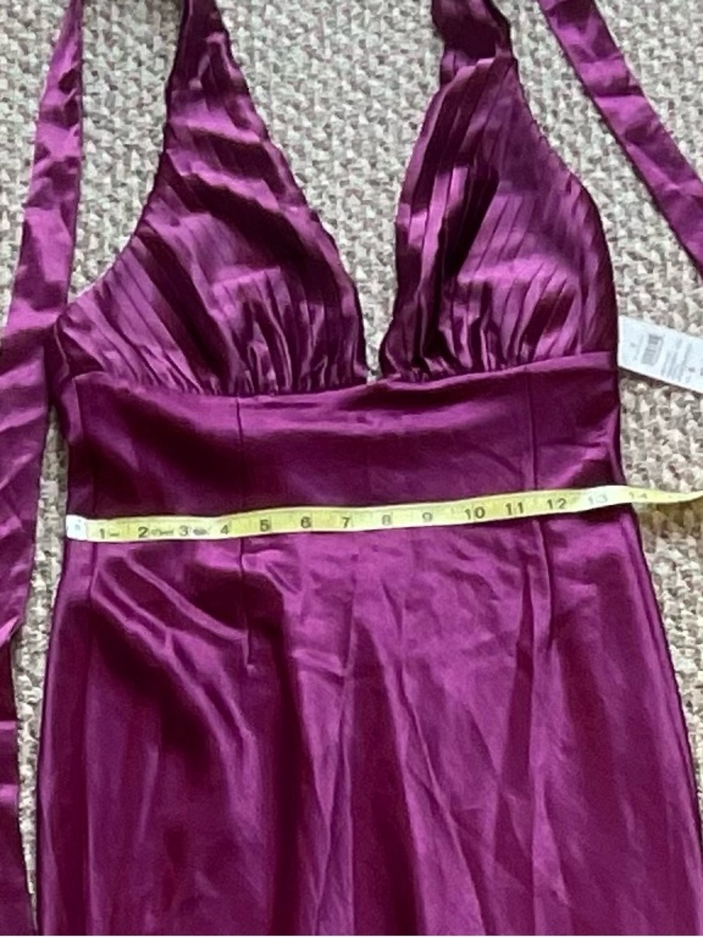 WINDSOR Meryl Satin Open Back Mermaid Formal Dress - Size Small - Picture 7 of 14